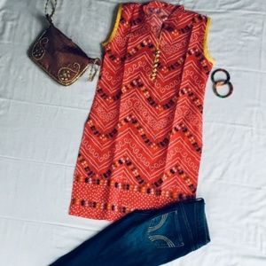 New Red Kurti/Cover-up S